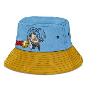 Future Trunks Dragon Ball Super Denim Blue Gold Bucket Hat