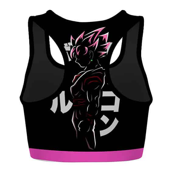 Goku Black Dragon Ball Super Black and Pink Cool Sports Bra