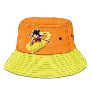 Goku Riding Kinton Cloud Dragon Ball Orange Yellow Bucket Hat