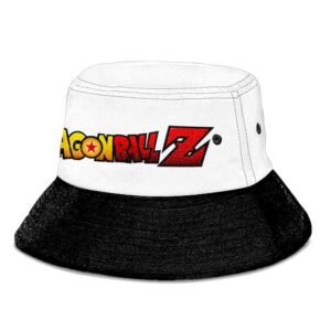 Goku Spirit Bomb Dragon Ball Z White and Black Bucket Hat