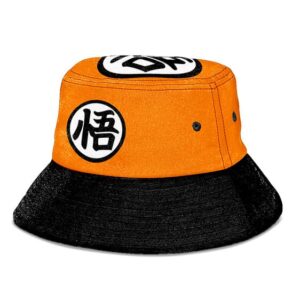 Kame Kanji Dragon Ball Z Orange and Black Cool Bucket Hat
