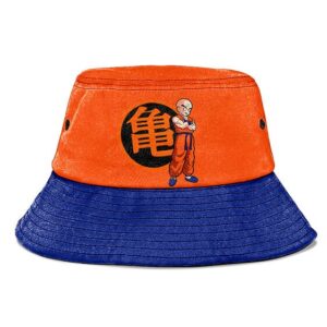 Krillin Kanji Bragon Ball Z Orange and Blue Cool Bucket Hat