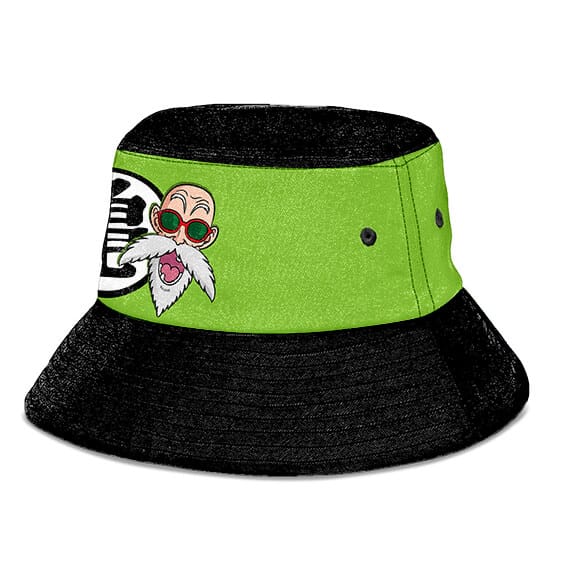 Master Roshi Symbol Dragon Ball Z Green Black Bucket Hat