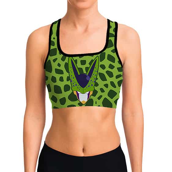 Perfect Cell Costume Dragon Ball Z Green Awesome Sports Bra