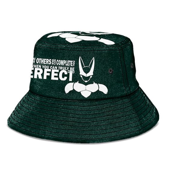Perfect Cell Quote Dragon Ball Z Green Powerful Bucket Hat