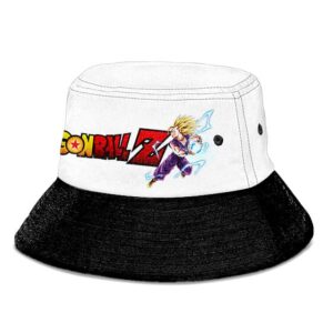 SSJ2 Gohan vs Cell Dragon Ball Z White and Black Bucket Hat