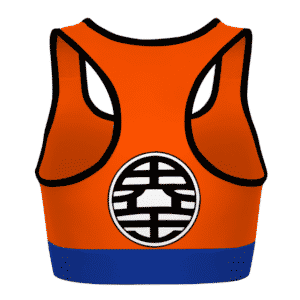 Son Goku Kanji Dragon Ball Z Orange Blue Awesome Sports Bra