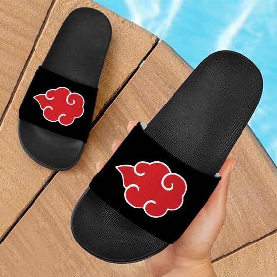 Akatsuki Red Cloud Clan Symbol Awesome Slide Slippers