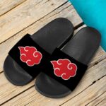 Akatsuki Red Cloud Clan Symbol Awesome Slide Slippers