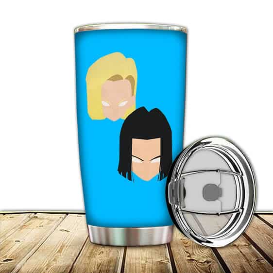 Android 18 And 17 Red Ribbon Army DBZ Powerful Tumbler