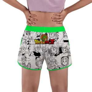Bulma Wearing A Scouter Device DBZ Women's Beach Shorts