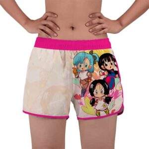 Chibi Bulma Chichi And Videl Dragon Ball Z Women's Swim Shorts
