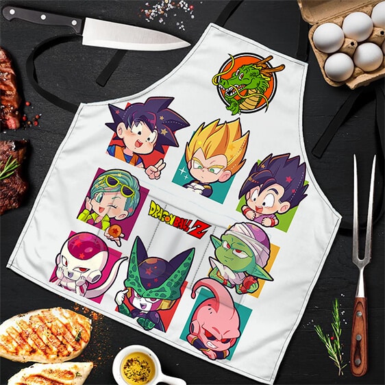 Chibi Z Fighters and Villains Dragon Ball Z Powerful Apron