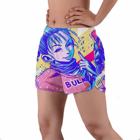 DBZ Amazing Cheeky Teen Bulma Art Women's Beach Shorts