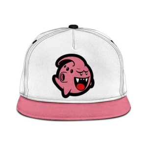 DBZ Cute Majin Buu Mario Boo Parody Awesome White Pink Snapback Cap