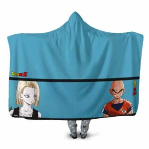 Dragon Ball Android 18 Krillin First Love Fight Hooded Blanket