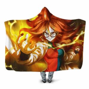 Dragon Ball Android 21 Human Form Power Surge Hooded Blanket