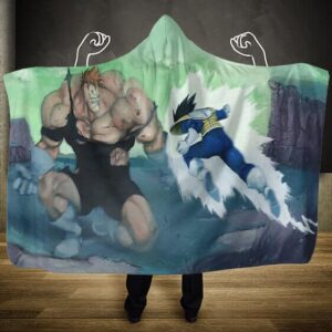 Dragon Ball Ginyu Force Recoome Versus Vegeta Hooded Blanket