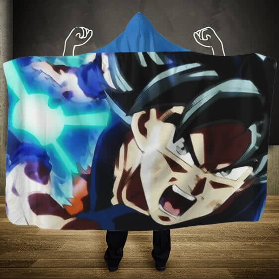 Dragon Ball Goku Ultra Instinct Kamehameha Wave Hooded Blanket - Saiyan  Stuff