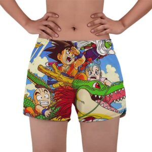 Dragon Ball Kid Goku And The Gang Women's Beach Shorts