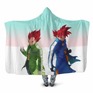 Dragon Ball Super Saiyan God Goku Vegeta Hooded Blanket