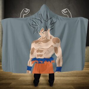 Dragon Ball Super Ultra Instinct Vector Art Hooded Blanket