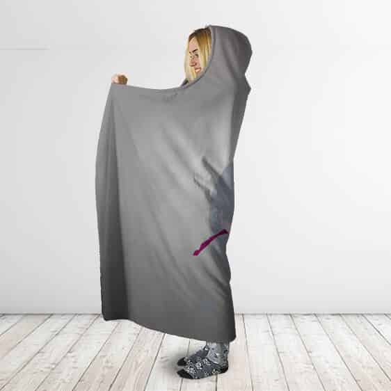 Dragon Ball Super Whis Metal Gray Vector Art Hooded Blanket