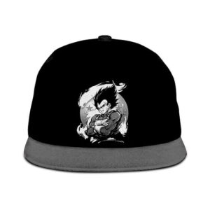 Dragon Ball Vegeta Base Form Awesome Black Gray Snapback Hat