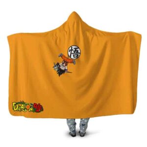 Dragon Ball Young Goku Hanging Upside Down Cool Hooded Blanket