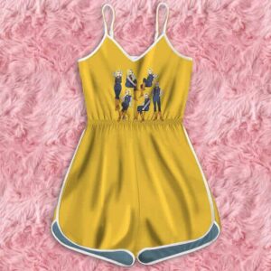 Dragon Ball Z Android 18 Multiple Poses Cute Yellow Romper