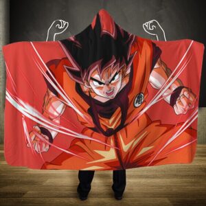Dragon Ball Z Epic Goku Release Of Kaioken Hooded Blanket
