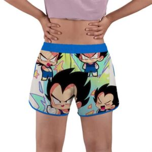 Dragon Ball Z Funny Chibi Vegeta Art Women's Beach Shorts