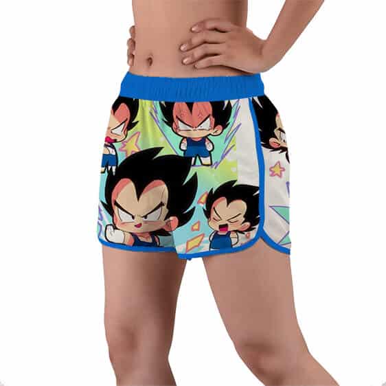 Dragon Ball Z Funny Chibi Vegeta Art Women's Beach Shorts