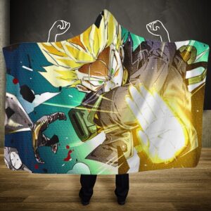 Dragon Ball Z Future Trunks Finishes Frieza Hooded Blanket