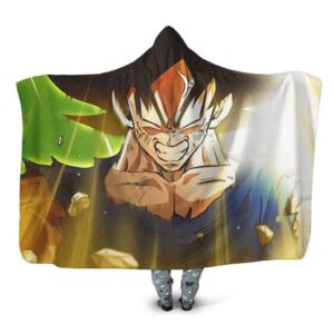 Dragon Ball Z Goku Becomes Legendary Saiyan Hooded Blanket