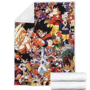 Dragon Ball Z Goku Vegeta Frieza With Supporting Characters Blanket