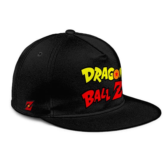 Dragon Ball Z Logo Minimalist Black Cool Snapback Cap