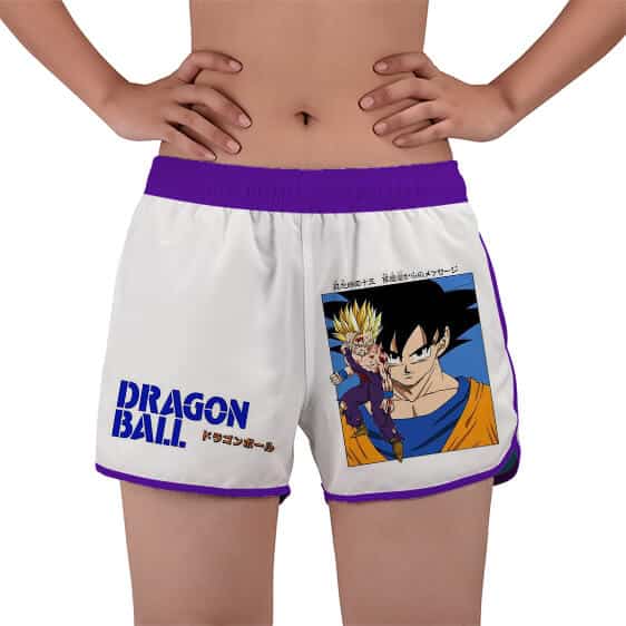 Dragon Ball Z Manga SSJ2 Gohan And Goku Women's Swim Shorts