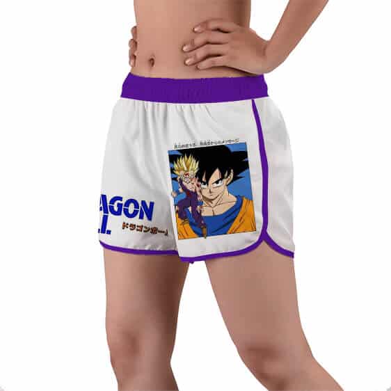 Dragon Ball Z Manga SSJ2 Gohan And Goku Women's Swim Shorts