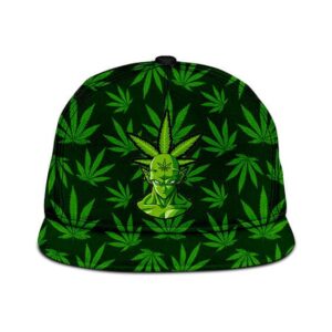Dragon Ball Z Piccolo Stoner Weed Pattern Cool Snapback Hat