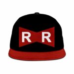 Dragon Ball Z Red Ribbon Army Logo Black Dope Snapback