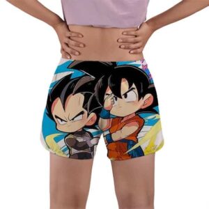 Goku Instant Transmission With Vegeta Women's Beach Shorts