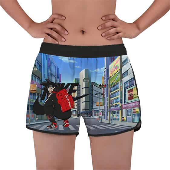 Goku Nike And Supreme Attire City Street Women's Beach Shorts