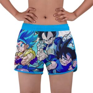 Goku Vegeta And Gogeta Dragon Ball Z Women's Beach Shorts