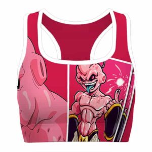 Kid Buu Dragon Ball Z Pink Powerful and Awesome Sports Bra