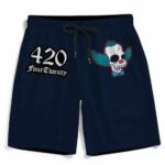 Krusty Sticker Skull Art 420 Four Twenty Dope Beach Shorts