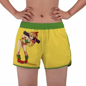 Launch Bad Girl Dragon Ball Z Yellow Women's Swim Shorts