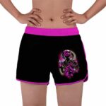 Lord Frieza Purple Silhouette DBZ Black Women's Beach Shorts