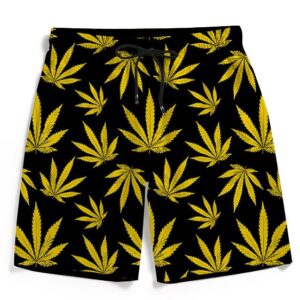 Ouxioaz Boys Swim Trunk Marijuana Smoking Leaf Beach Board Shorts