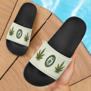 Marijuana Weed Dont Panic Its Organic Dope 420 Slides Slippers